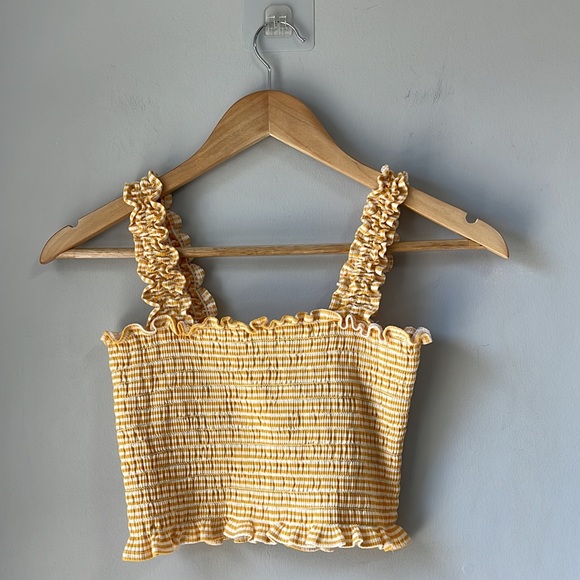 Reformation Leonore Smock Crop Tank Top - Picture 2 of 8